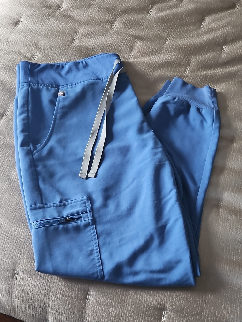 Figs Zamora Jogger Scrub Pants Ceil Blue Medium Petite